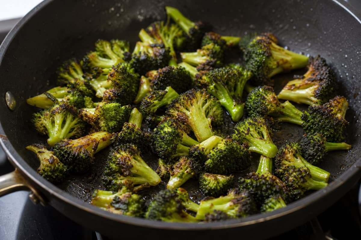 Char the broccoli
