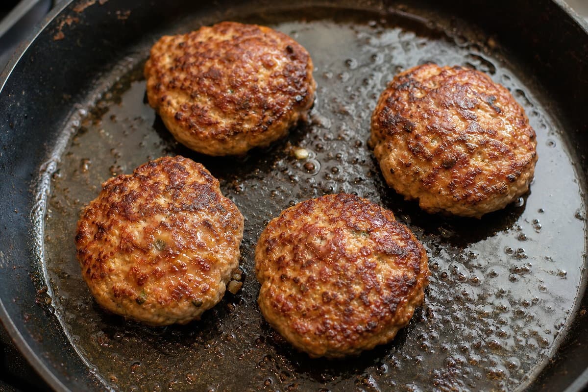 Sear the patties