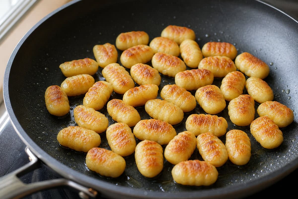 Crisp the gnocchi
