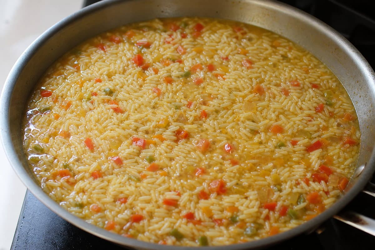Simmer the rice