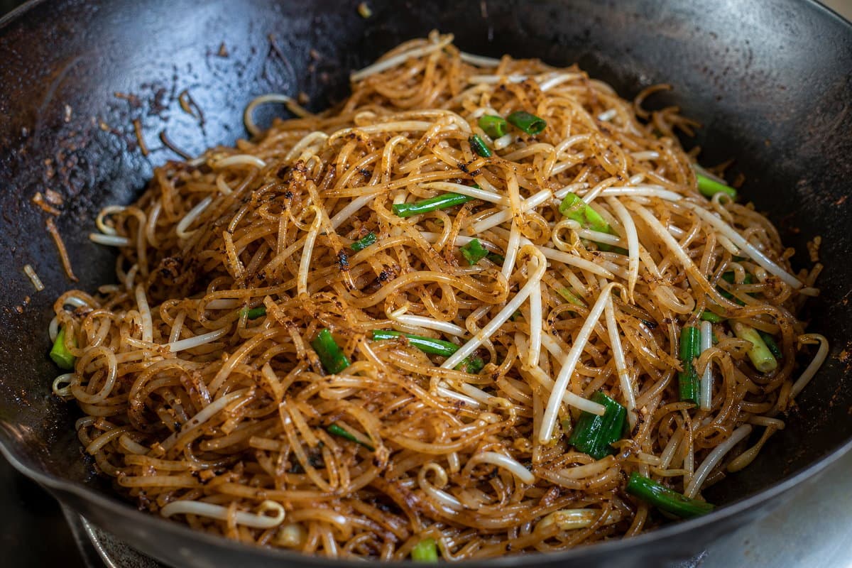 Toss the noodles