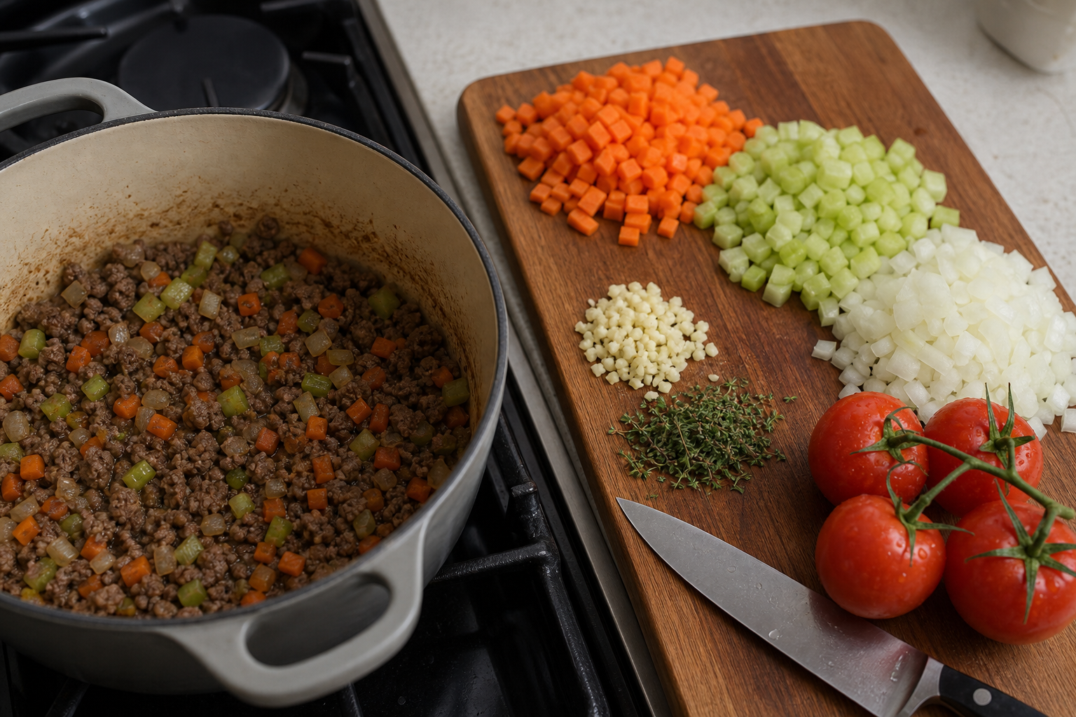 Soften the vegetables