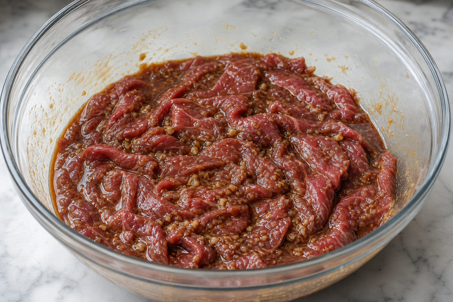 Marinate the beef