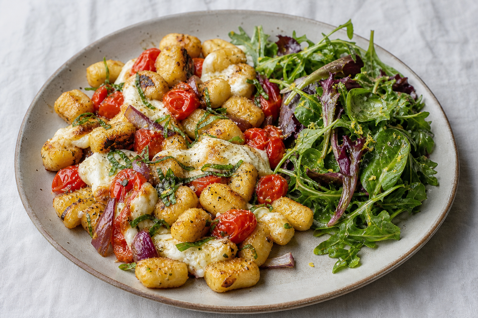 Caprese gnocchi