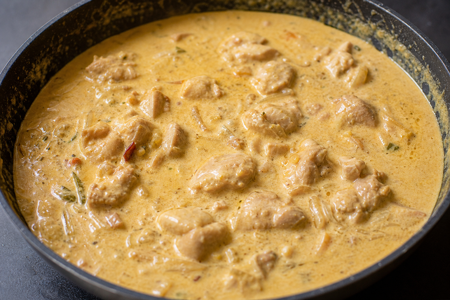 Simmer the chicken
