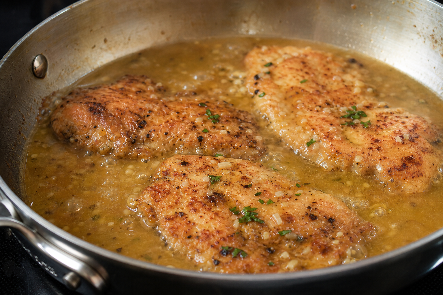 Make the piccata sauce