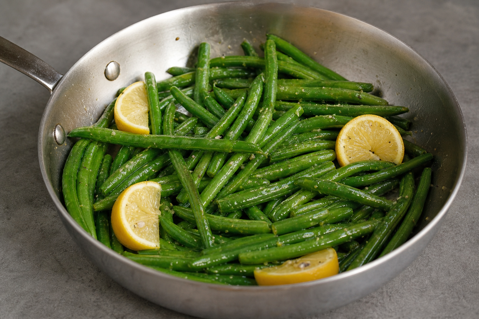 Cook the green beans