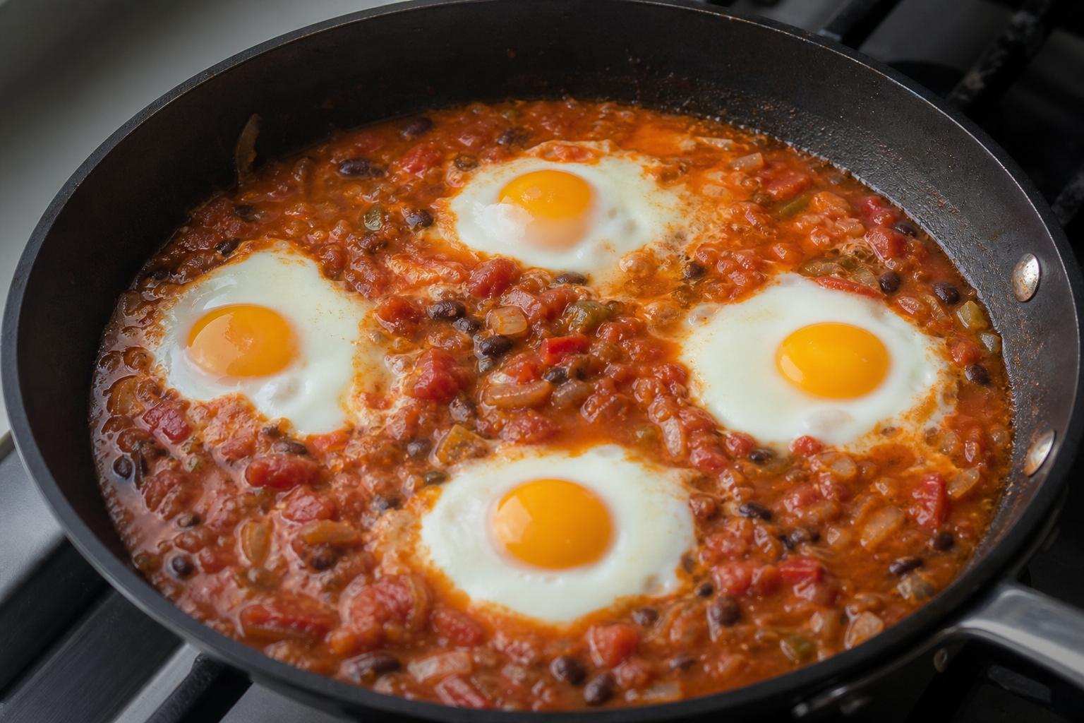 Eggs in the sauce