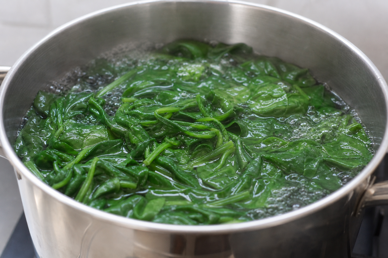 Blanch the spinach
