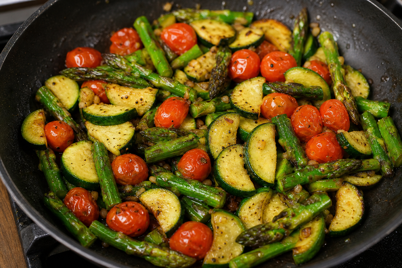 Cook the vegetables
