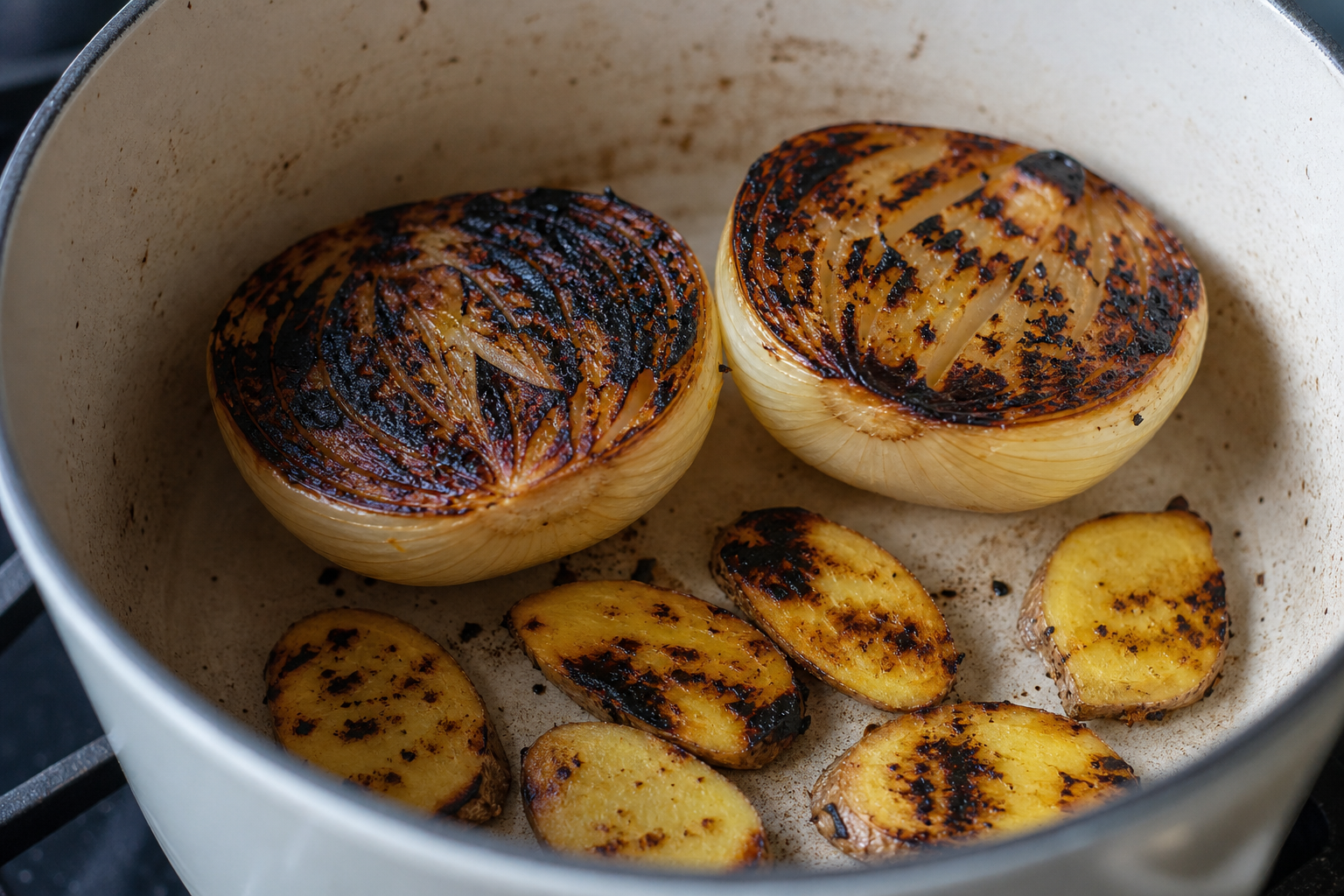 Char the aromatics