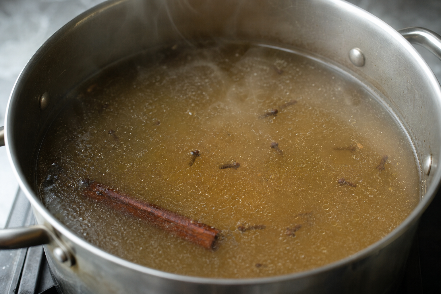Simmer the broth