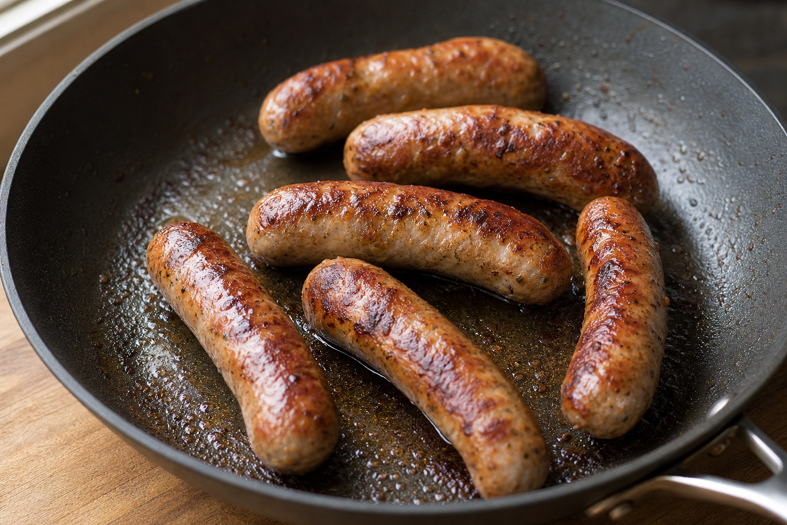 Brown the sausages