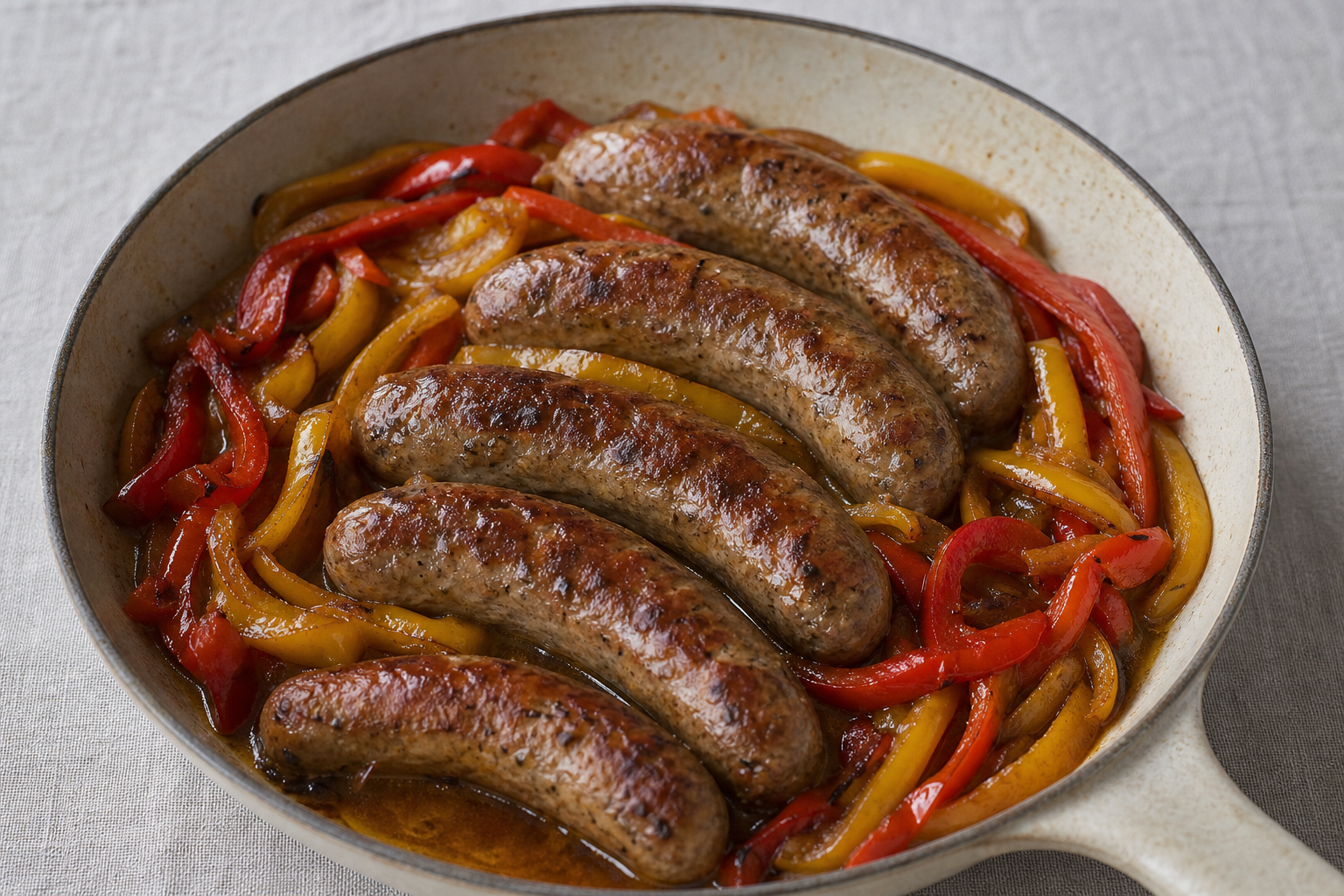 Finish the sausages