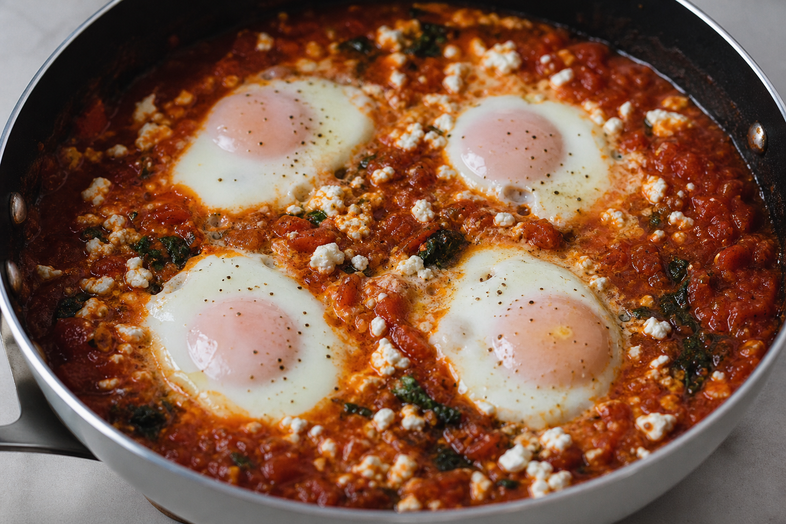 Poach the eggs