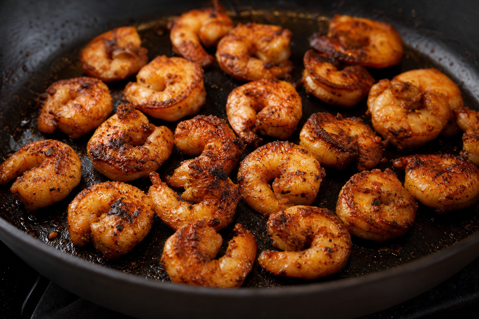 Sear the shrimp