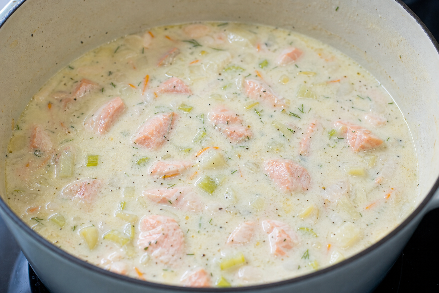 Poach the salmon
