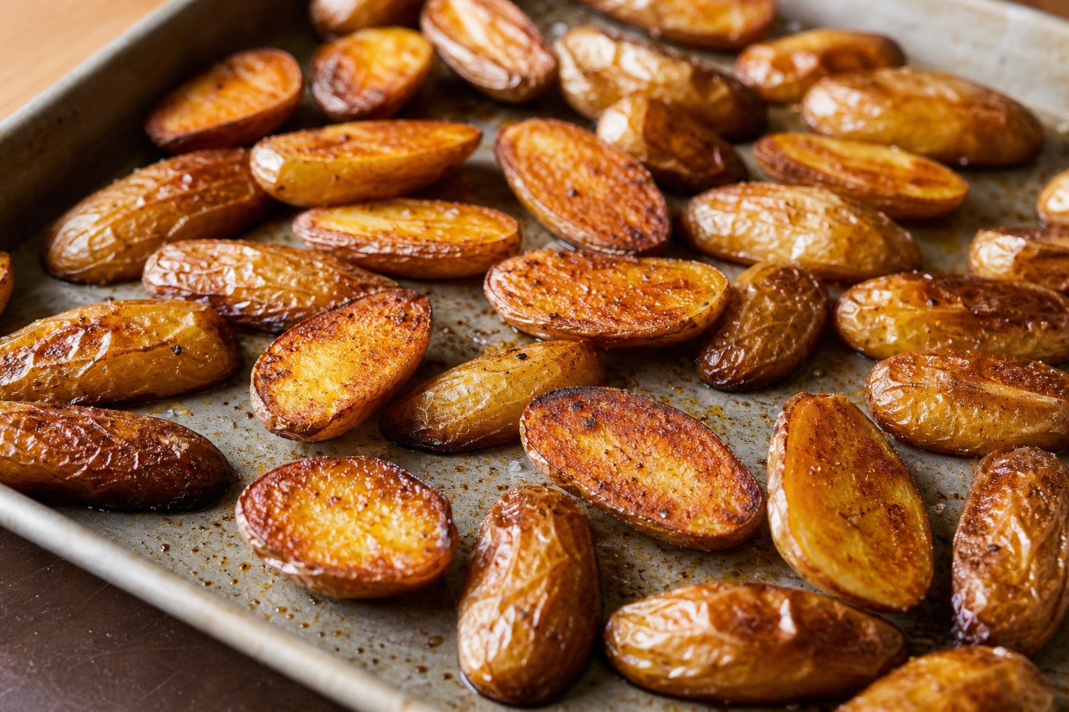 Crisp the potatoes
