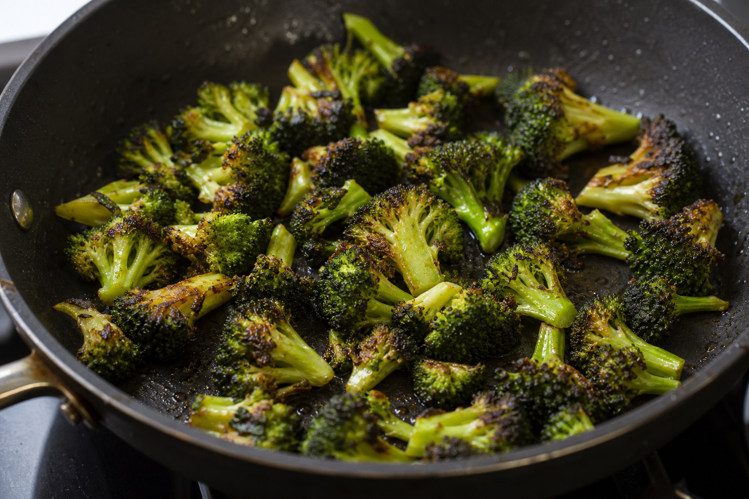 Char the broccoli