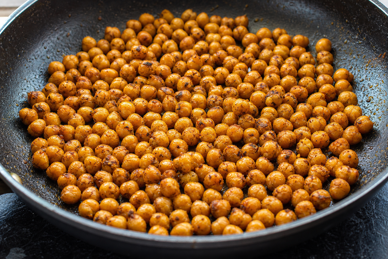 Crisp the chickpeas