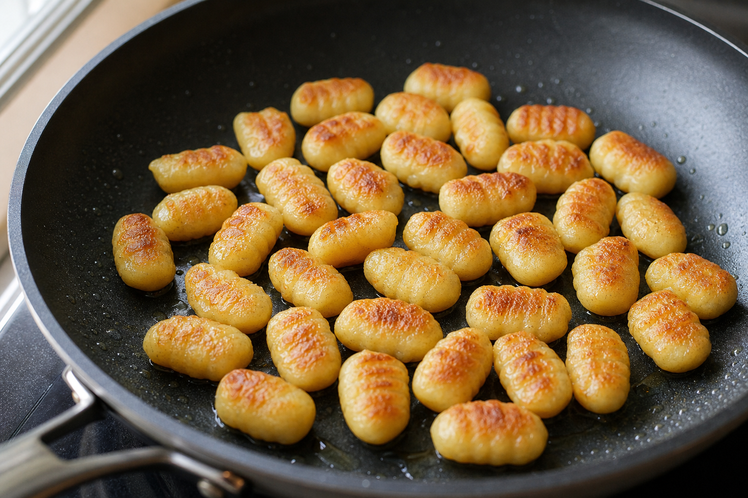 Crisp the gnocchi