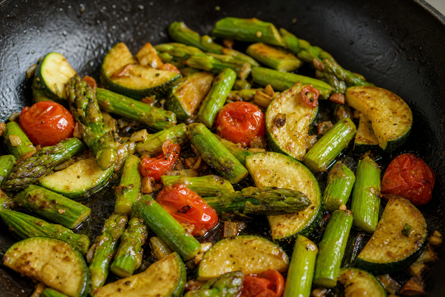 Cook the vegetables