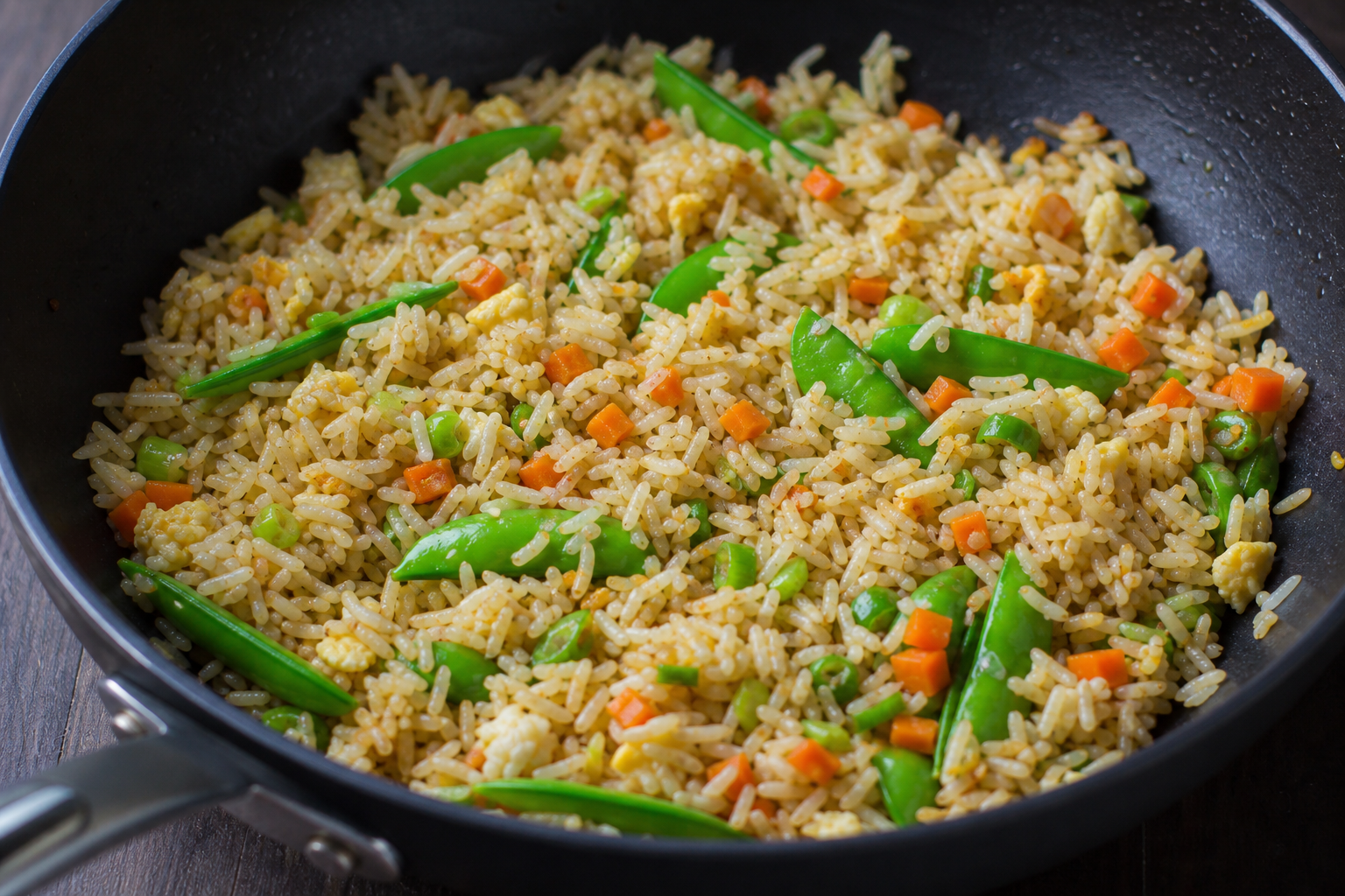 Fry the rice