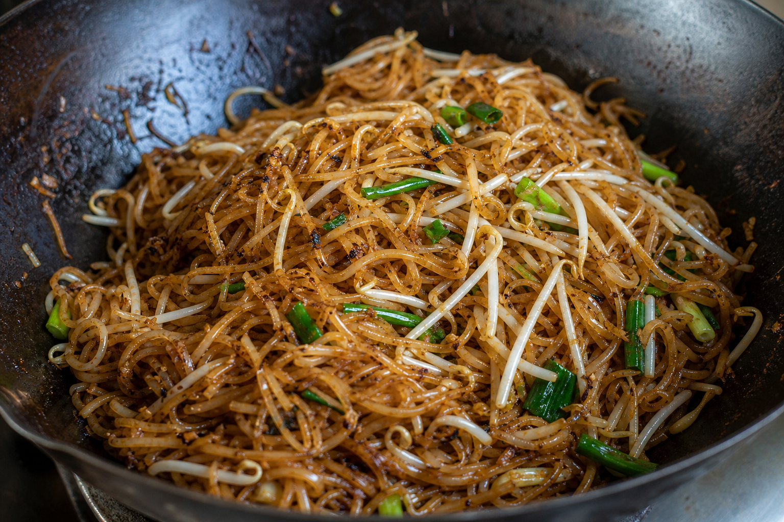 Toss the noodles